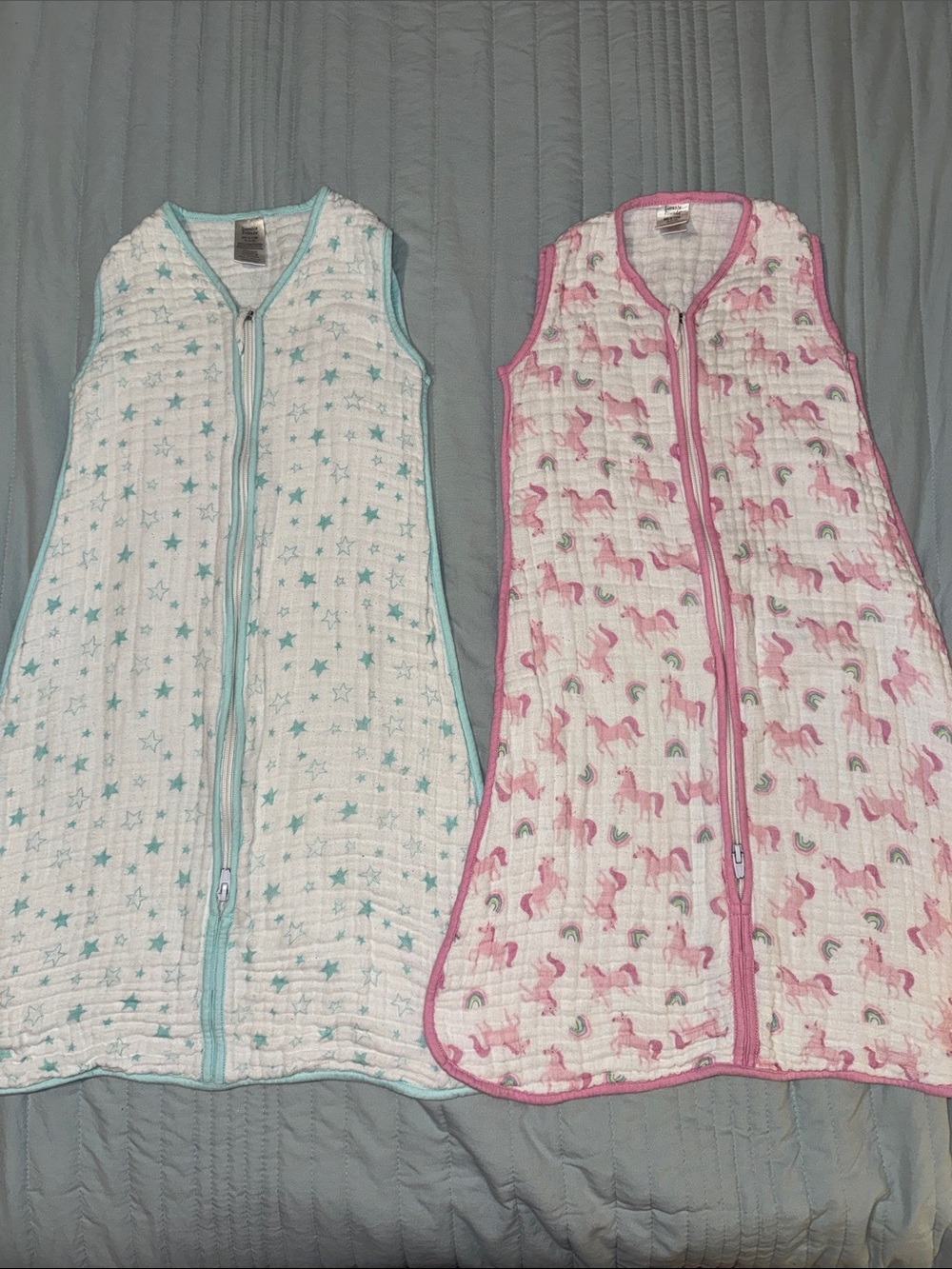 2 Gauze Sleeveless Sleep Sacks